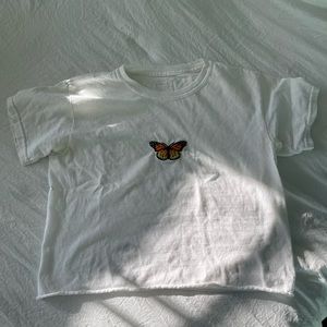 Brandy Melville butterfly crop top